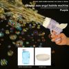 Bubble Hammer Gun Children Gift Toys Small Fan Soap Bubbles Gun Kids Toys 23 Hole Bubbles Machine Angel Bubble Gun Removable - Angel gun purple - Chin