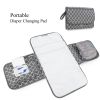 Baby changing diaper pad mother and baby travel portable waterproof diaper pad multifunctional wet wipes bag mommy bag accessories - Diaper pads-gray