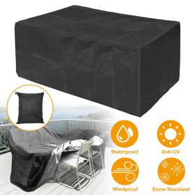 210D Waterproof Outdoor Furniture Cover Windproof Dustproof Patio Furniture Protector Oxford Cloth Garden XL Size - XL