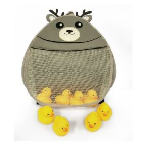 Fat Bear Bath Toy Organizer Bathroom Toys Storage Net Quick Dry Mesh Bag for Bathtub Holder - bear