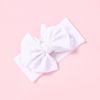 Baby Bows Velvet Headbands Turbans Hairband Headwraps Stretchy Wide Cross Knotted for Newborn Toddlers Kids - white