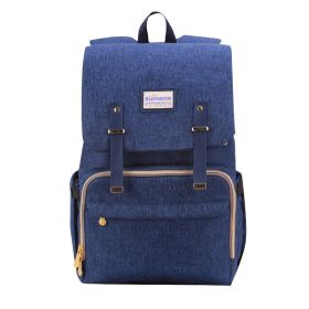 SUNVENO Fashion Diaper Bag Mommy Maternity Nappy Bag Large Capacity Travel Backpack Nursing Bag for Baby Care - navy