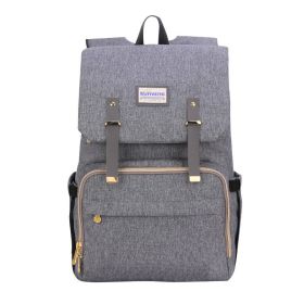 SUNVENO Fashion Diaper Bag Mommy Maternity Nappy Bag Large Capacity Travel Backpack Nursing Bag for Baby Care - Gray