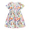 Baby Girl Cartoon Graphic Short Sleeve Summer Fashion Dress - 90 (12-24M) - White