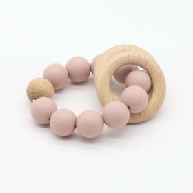Baby Multicolor Chewable Teether Chain Soothing Chain - Average Size (0-8Y) - Pink