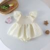 Baby Girl Solid Color Thin Style Princess Dress Onesies - 66 (3-6M) - Apricot