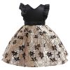 Baby Girl Flower Embroidered Design Quality Formal Party Dress - 100 (2-3Y) - Black