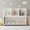 Kids Bookcase with 4 Compartments, Storage Book Shelf, Storage Display, Rack,Toy Organizer for Children's Room, Playroom, Nursery - as Pic