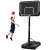 Portable Basketball Hoop & Goal with Vertical Jump Measurement, Outdoor Basketball System with 6.6-10ft Height Adjustment for Youth, Adults - as Pic