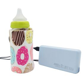 USB Milk Water Warmer Travel Stroller Insulated Bag Portable Baby Nursing Bottle Heater Cover Baby Food Warmer Bottle Warmer - Donut