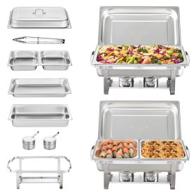 VEVOR Rectangle Chafing Dish Set - 2-Pack