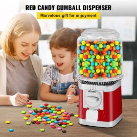 VEVOR Gumball Machine, 1-inch Candy Vending Machine, Commercial Gumball Vending Machine with Adjustable Candy Outlet Size, Metal Gumball Dispenser Mac