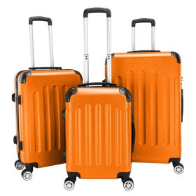 3-in-1 Portable ABS Trolley Case 20" / 24" / 28" Orange - as picture