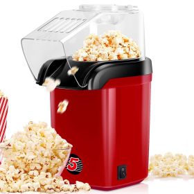 Popcorn Machine Hot Air Electric Popper Kernel Corn Maker Bpa Free No Oil 5 Core POP - Red