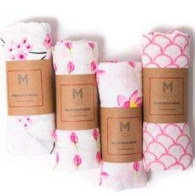 Organic Cotton Muslin Essential Baby Set - Pretty in Pink Swaddle Bundle