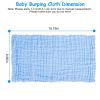 6 Packs Muslin Burp Cloths 6 Layers 100% Cotton Extra Absorbent Baby Burping Cloth - Blue