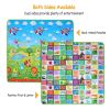 2 Sides Foldable Kids Play Mat Soft Foam Baby Toddlers Crawling Mats Non-Slip Waterproof Play Mat - Multi-Color