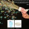 Bubble Hammer Gun Children Gift Toys Small Fan Soap Bubbles Gun Kids Toys 23 Hole Bubbles Machine Angel Bubble Gun Removable - Angel gun purple - Chin