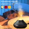 Air Humidifier Diffusers Essential Oil Diffuser USB Portable Humidifier Volcanic Flame Aroma Diffuser Essential Oil Lamp Bedroom - black - rose - Chin
