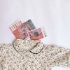 Baby Girl 1pcs Ditsy Flower & Cherry Pattern Doll Neck Long Sleeves Bodysuit - 66 (3-6M) - Apricot