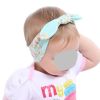 Baby Girl Headbands Bohemian Floral Style Vintage Flower Printed Elastic Head Wrap Twisted Hair Accessories - blue