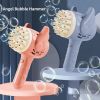 Bubble Hammer Gun Children Gift Toys Small Fan Soap Bubbles Gun Kids Toys 23 Hole Bubbles Machine Angel Bubble Gun Removable - Angel gun purple - Chin