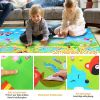2 Sides Foldable Kids Play Mat Soft Foam Baby Toddlers Crawling Mats Non-Slip Waterproof Play Mat - Multi-Color