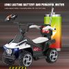 6V Kids Ride-On Electric ATV, 4-Wheeler Quad Car Toy with LED Headlights, Bluetooth - default