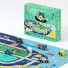 Wooden Train Set Wooden Train Track Set with Mat, city series - as Pic