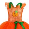 Children's Halloween Pumpkin Tutu Dress With 3-Pieces Jewelry - Kids S (80-90) - Black