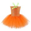 Children's Halloween Pumpkin Tutu Dress With 3-Pieces Jewelry - Kids S (80-90) - Black