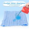 6 Packs Muslin Burp Cloths 6 Layers 100% Cotton Extra Absorbent Baby Burping Cloth - Blue