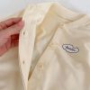 Baby Solid Color Single Breasted Design Long Sleeve Jumpsuit - 66 (3-6M) - Apricot