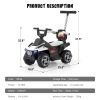 6V Kids Ride-On Electric ATV, 4-Wheeler Quad Car Toy with LED Headlights, Bluetooth - default