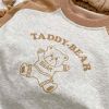 Baby Bear Print Pattern Colorblock Design Onesies - 66 (3-6M) - Brown