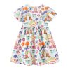 Baby Girl Cartoon Graphic Short Sleeve Summer Fashion Dress - 90 (12-24M) - White