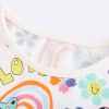 Baby Girl Cartoon Graphic Short Sleeve Summer Fashion Dress - 90 (12-24M) - White