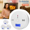 LCD CO Sensor Carbon Monoxide Detector 85dB Sound Independent CO Poisoning Warning Alarm Detector Meter Kitchen Fireplace Indoor - CN - 1PCS