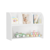 Kids Bookcase with 4 Compartments, Storage Book Shelf, Storage Display, Rack,Toy Organizer for Children's Room, Playroom, Nursery - as Pic